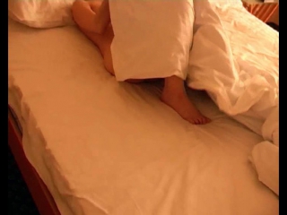 quietly filming how his girlfriend sleeps, through the panties you can see the pussy