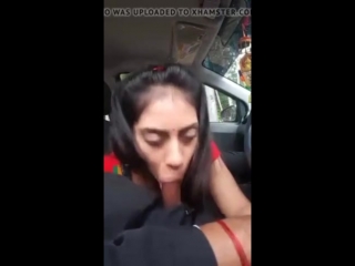 indian girl sucks in car)