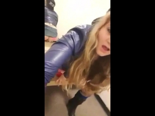 selfie video, a young woman rides a dick and shoots on the phone.